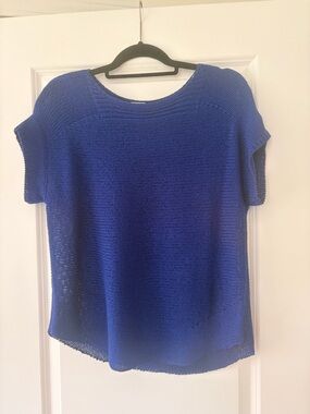 Cupio Royal Blue Knit Short Sleeve Top